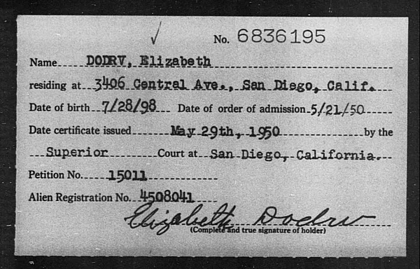 Dodrv, Elizabeth - 1950
