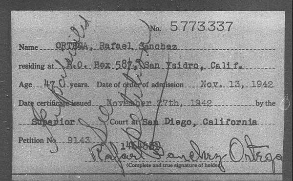 Ortega, Rafael Sanchez - 1942