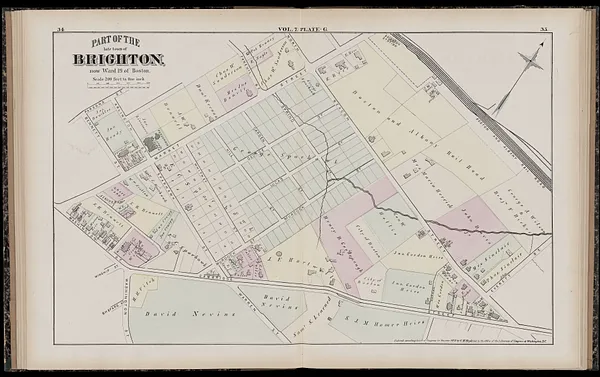 Atlas of Suffolk, county, vol. 7th, late town of Brighton, now ward 19 of Boston, Massachusetts : from actual survey & official records