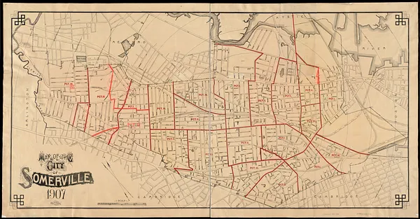 Map of the city of Somerville, 1907