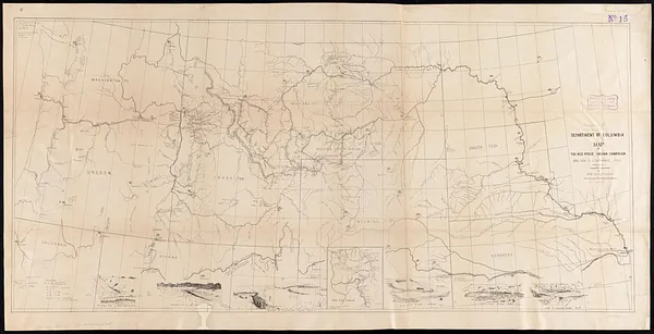 Map of the Nez Perce Indian campaign Brig. Gen. O. O. Howard commanding