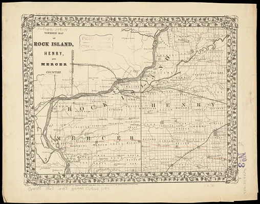 Township map of Rock Island, Henry, and Mercer Counties