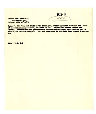 Cross Reference Memorandum