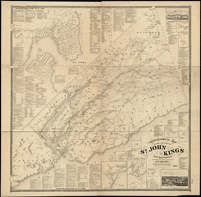 Topographical map of the counties of St. John and Kings, New Brunswick