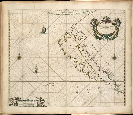 Paskaerte van Nova Granada en t'Eylandt California