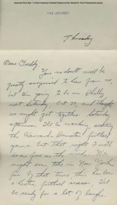 Ford, Gerald R. Letter, 10/21/1937