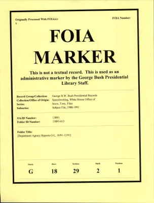 [Department Agency Reports G-L, 10/91-12/91]