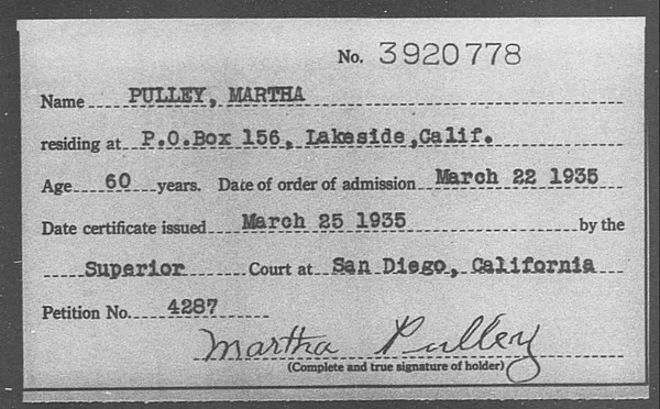 Pulley, Martha - 1935
