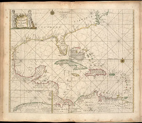 Pascaerte van Westindien de Vaste Kusten en de Eylanden
