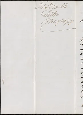 Isaac R. Clark to W. A. Harrington, 21 May 1859
