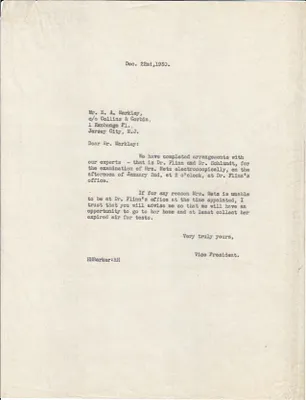 Letters Sent to E.A. Markley, December 22, 1930