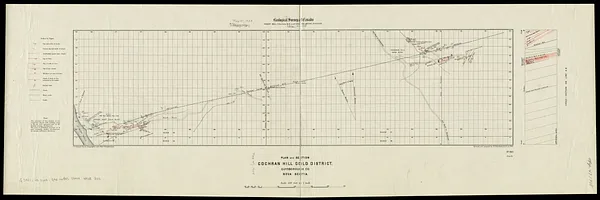 Plan and section, Cochran Hill gold district, Guysborough Co., Nova Scotia