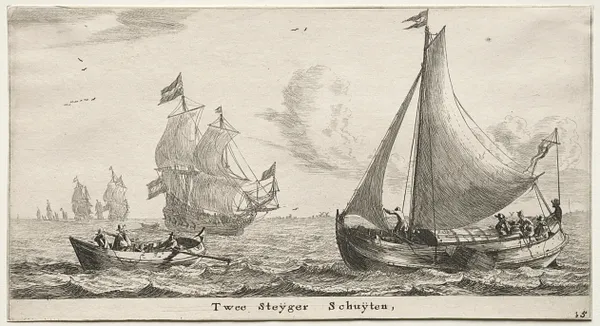 Various Ships and Views of Amsterdam (Verscheÿde Schepen en Gesichten van Amstelredam), Part II: Two Pier Boats