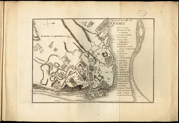 Plan de la ville de Quebec