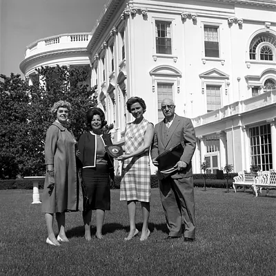 Visitors Present a Gift for First Lady Jacqueline Kennedy
