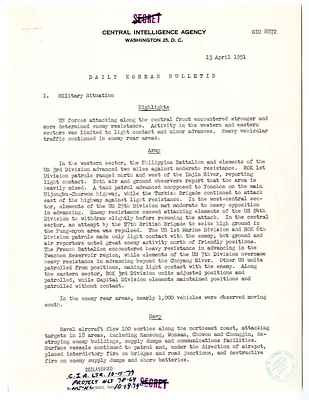 Memorandum, Daily Korean Bulletin