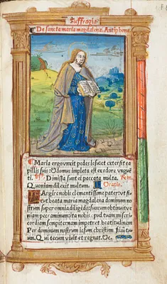 Printed Book of Hours (Use of Rome):  fol. 109r, Mary Magdalene