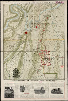 Map of Chickamauga & Chattanooga National Park