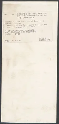 Miscellaneous Finance and Accounting Records: Record of Bonds Filed for Lost Pass Books