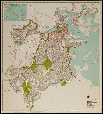 Major thoroughfare system, city of Boston, June 1972