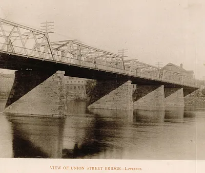 View of Union Street Bridge, Lawrence
