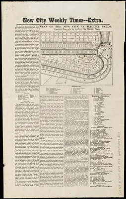 Plan of the new city at Hadley Falls