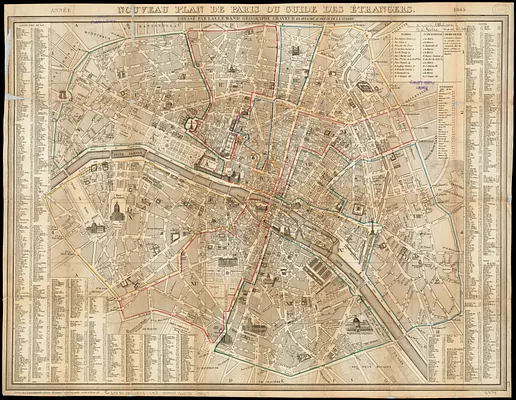 Nouveau plan de Paris ou guide des étrangers