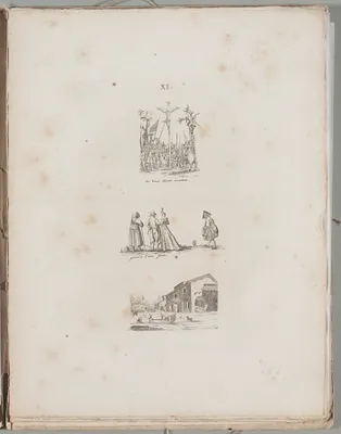 Art of the Lithograph: Three Engraving Examples, Plate XI