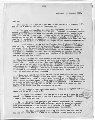 Letter from William Donovan to Justice Robert Jackson