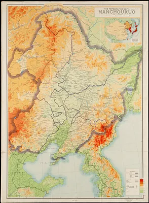 The topographic map of Manchoukuo