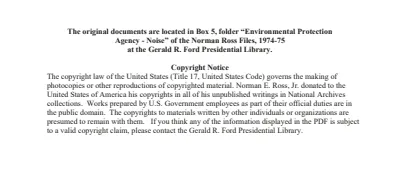 Environmental Protection Agency - Noise