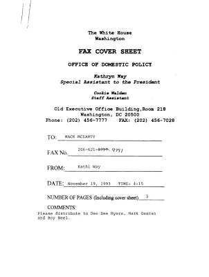 Copy of Memo to Mack McLarty 11/19/93