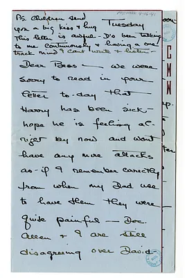 Letter from Fred and Christine Wallace to Bess W. Truman