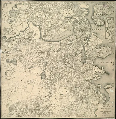 Map of the city of Boston and vicinity
