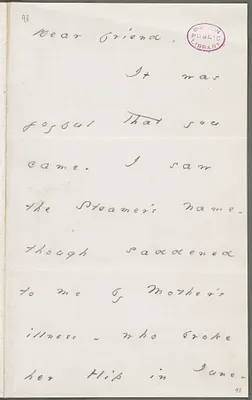Your Scholar (Emily Dickinson), Amherst, Mass., autograph letter signed to Thomas Wentworth Higginson, November 1878