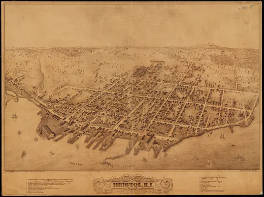 Bird's eye view of Bristol, R.I