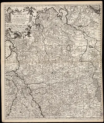 S.R.I. Westphaliae circulus, in omnes ejusdem subjacentes provincias exactissime distinctus