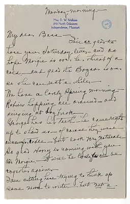 Letter from Madge Gates Wallace to Bess W. Truman