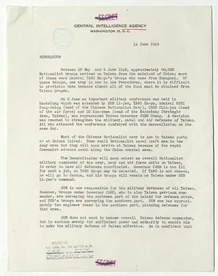 Memorandum from R. H. Hillenkoetter