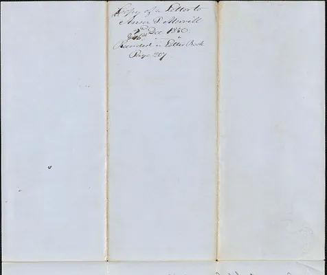 Copy of a letter from George Coffin to Anson Merrill, 2 December 1850