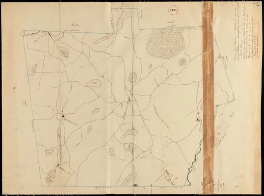 Plan of Princeton made by Amos Meriam, dated October 1830