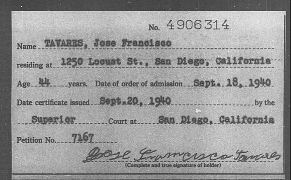 Tavares, Jose Francisco - 1940