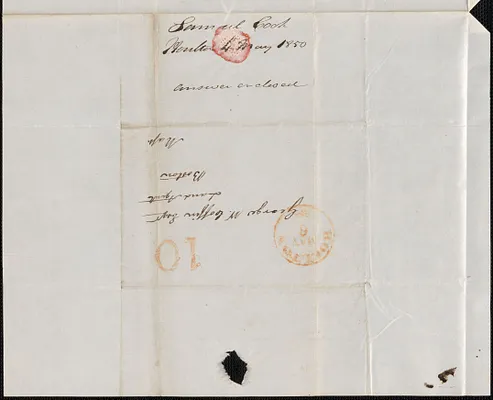 Samuel Cook to George Coffin, 4 May 1850