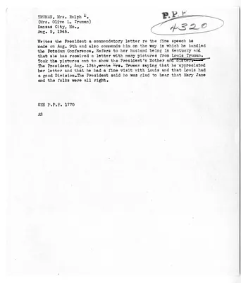 Cross Reference Memorandum