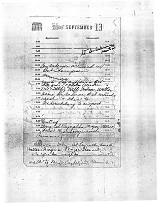 Lyndon Johnson's 1957 Desk Diary, beginning 9/13/1957