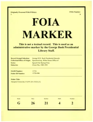 Hampton University 5/12/91 [OA 8323] [3]