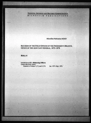 Letters Received from the State of Kentucky