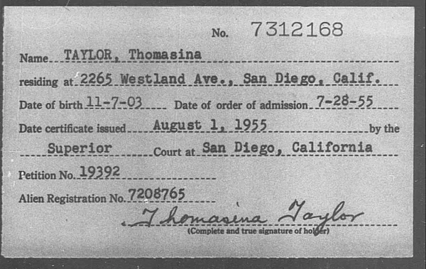 Taylor, Thomasina - 1955
