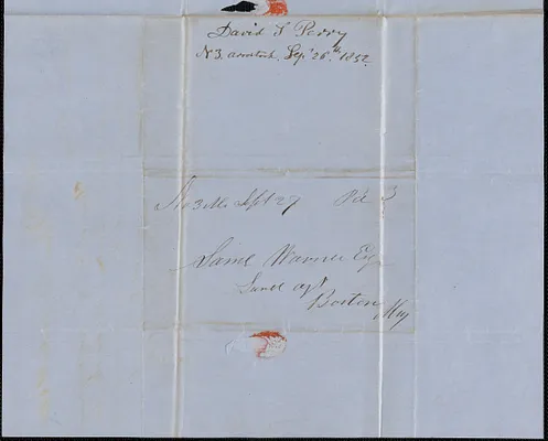 David S. Perry to Samuel Warner, 26 September 1852