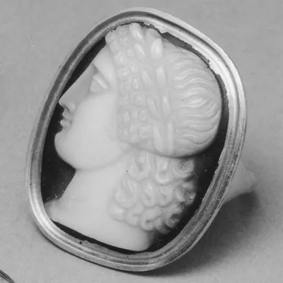Ring with Cameo of Head of Apollo Wearing a Laurel Wreath